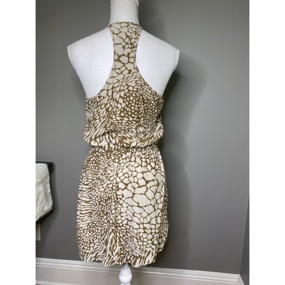 Parker Silk Animal Print Racerback Mini Dress Women's Size Large L - Picture 4 of 7